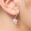Pendientes de plata largos para mujer, pendientes con hebilla, estrellas, copos de nieve, cristal sintético, temperamento coreano, joyería de moda para las orejas, venta al por mayor