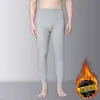 Pantalones térmicos de invierno para hombre, forrados de polar, engrosados, cálidos, polar que no se cae, autocalentables, adecuados para usar como capa interior, pantalones casuales para hombre