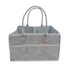Bolsa de fieltro para pañales nueva y portátil transfronteriza, bolsa de almacenamiento para artículos de bebé, juguetes, pañales, bolsa de pañales de gran capacidad