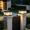 Luz Superior para Poste Solar Exterior Impermeable Luz para Pilar de Patio Villa Luz Impermeable para Poste de Puerta de Valla Exterior