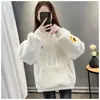 Suéter de diseño de comercio exterior europeo y americano para mujer, otoño e invierno, nuevo, forrado de felpa, engrosado, versátil, abrigo de lana de cordero para mujer, moda para mujer
