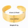 Pulsera transfronteriza europea y americana de acero de titanio chapada en oro de 18k, pulsera ajustable de acero inoxidable, pulsera abierta con sentido avanzado, sentido metálico