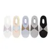 Meias Casuais de Tricô para Primavera/Verão Femininas, Meias Finas de Tornozelo com Padrão de Diamante, Meias Invisíveis, Meias Curtas Antiderrapantes, Estilo Ins Atacado