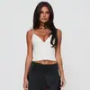 Roupas Femininas Transfronteiriças Europeias e Americanas Primavera e Verão Amazon Hot Girl Novo Fenda Sexy Cor Sólida Camisola Top Tubo para Mulheres