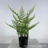 Planta de Helecho Artificial de Simulación Nórdica en Maceta Planta Verde Sala de Estar Hotel Piso Centro Comercial Planta Árbol de Helecho Falso Escaleras de Entrada Adornos