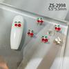 Cereza Pedrería Aleación Joyería para Arte de Uñas Explosiones Celebridad de Internet Tridimensional Lindo Pequeño Fresco Diamantes Incrustados Fruta Decoración para Arte de Uñas