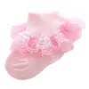 [Novo Produto] Meias de Verão para Meninas Meias de Renda Vazada para Bebês Meninas Meias de Renda Vazada com Laço para Bebês Cruzadas Finas