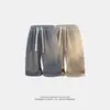 Talla Grande M-XL Marca Nueva de Moda Estilo Americano Sudadera Casual de Dos Piezas Falsas y Conjunto de Pantalones de Chándal para Hombre Verano Nuevo Estilo