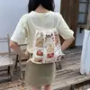 Mochila con Cordón de Dibujos Animados de Conejito Retro Original Bolsa de Lona de Gran Capacidad para Mujer Nueva 2025 Mochila de Viaje para Estudiante