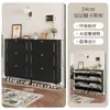 Zapatero abatible ultrafino para uso doméstico, nuevo modelo negro, mueble de almacenamiento para entrada montado en la pared, zapatero de pasillo integrado de gran capacidad
