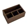 Caja de Almacenamiento con Compartimentos de Madera para Escritorio Retro, Organizador de Cosméticos y Artículos Pequeños, Caja de Almacenamiento Rectangular Exquisita de Alta Gama