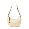 Bolso de Axila con Textura de Nicho Estilo Francés para Mujer 2025 Nuevo Bolso Simple de Media Luna Bolso de Hombro con Cadena de Moda para Viajar