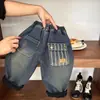Calça de Lã Forrada Nova Outono/Inverno 2024, Calça Longa Rasgada para Meninos e Meninas, Jeans Grossos Soltos Macios para Bebês, Tendência