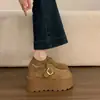 Zapatos de vestir de pino Birkenstock mocasines slip-on para mujer nuevos casual otoño terciopelo suela gruesa totalmente cerrados zapatos 2026 retro