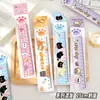 Régua Marcador de Página Patinha de Gato Fofa, Régua Flexível de Formato Especial, Papelaria Multifuncional para Desenho de Estudante, Marcador de Página Magnético, Régua Pequena para Presente
