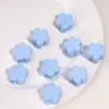 Cuentas de acrílico color crema con agujero grande, pentagrama, flor de ciruelo, cuentas en forma de corazón, materiales y accesorios para cadenas de teléfono y llaveros hechos a mano