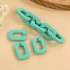 Pintura de Goma de Color Hebilla de Cadena Llavero de Bolso Funda de Teléfono Móvil Hebilla de Cadena Cuadrada 20x30mm Accesorios para Joyería DIY