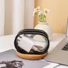 Bolsa transparente para guardar cables de datos, cargadores digitales de viaje, protección visual, multifunción, organizador portátil.