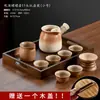 Rodee la estufa y hierva té, tueste olla de leche, lata, olla, tetera de cerámica para quemar en seco en interiores, tetera para té casera, olla de barro, tetera con asa lateral