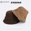 Chapéu de Pescador Retro Japonês Chapéu Plissado de Veludo Cotelê para Mulheres com Grande Circunferência da Cabeça, Chapéu Balde Emagrecedor, Chapéu Cloche Versátil da Moda