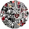 50 Piezas Caricatura Punk Subcultura Graffiti Transfronterizos Pegatinas de PVC Decoración para Planificador DIY Teléfono Impermeables Pegatinas Oscuras