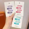 Pinzas para el pelo de colores dopamina estilo coreano para niñas, lindos y versátiles accesorios pequeños para el cabello que no dañan el cabello, adecuados para flequillos laterales de bebé