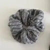Gomas para el pelo a rayas de Otoño e Invierno, Gomas para el pelo tejidas de lana, Diademas de Bola para niñas, Suaves y de alta gama