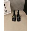 Botas Martin Negras de Charol para Adulto para Mujer en Stock, Otros de Corte Bajo con Cremallera Lateral de Goma
