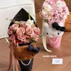 Papel de Envoltura para Ramo de Peluche de Dibujos Animados Shangjin Cabeza Grande Papel de Envoltura de Flores Sencillo y de Alta Gama para Arte Floral DIY