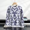Suéter de cachemira con cuello redondo y jacquard grueso para otoño e invierno, camisa de punto básica para hombre, jersey de manga larga, suéter cálido de negocios combinable para hombre