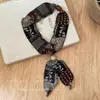 Bufanda de Seda con Patrón de Anacardo Retro y Cuentas Collar Cadena Larga Apilada para Suéter Accesorios de Atuendo de Viaje para Mujer de Sichuan