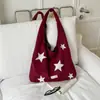 Bolsa Grande Casual para Mulheres 2026 Nova Tendência Nicho Estrela Bolsa de Ombro Único Emprestador de Estudante Universitário Bolsa Tote para o Dia a Dia