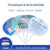 Cartoon plástico publicidade fã fã redondo ventilador promocional ventilador dobrável ventilador PP publicidade criativa Fan Fan atacado logotipo de impressão
