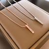 Collar de Plata de Ley S925 con un Toque de Lujo Ligero y de Gama Alta, Estilo Minimalista de Nicho, Cadena Recta para Clavícula para Mujer