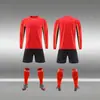 Nuevo traje de fútbol de manga larga de secado rápido transfronterizo, camiseta de fútbol de competición para entrenamiento deportivo al aire libre de secado rápido que absorbe el sudor