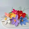 Hilo de Ganchillo Flor de Tulipán Abierta Floreciendo Ramo Producto Terminado Arreglo Floral de Simulación Jarrón con Ramo Regalo