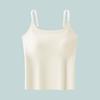 Camisole Sem Costura de Seda Gelada Respirável Com Bojo Fixo Roupa Íntima e de Uso Externo Tudo em Um Costas Bonitas Peça Única com Bojo Top Íntimo para Mulheres