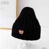 Chapéu de lã de cor doce de urso infantil 2022 inverno novo quente bebê all-match respirável pele-friendly chapéu de malha