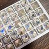 Rhinestones para Arte de Uñas Crystal Moonlight con Parte Trasera Puntiaguda, Popular en Internet, Brillantes Irregulares de Corazón, Mariposa, Cuadrado, Cubo de Azúcar, Ovalados, Rhinestones de Uñas Portátiles