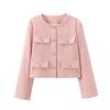 Venta al por mayor transfronteriza Amazon otoño e invierno nueva ropa de mujer estilo Chanel moda decoración de botones chaqueta de traje corta B88646
