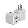 Cargador de Nitruro de Galio Tipo C Estándar de EE. UU. Adecuado para Apple, Tablets Huawei, Cabezal de Carga Rápida para Mac, Doble Puerto Tipo C