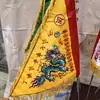 Suministros de Doble Cara Taoístas Bandera del Dragón Cinco Dragones Bandera de Cinco Colores Hada Cinco Direcciones Cinco Campamentos Militar Bordado de Alta Gama Juego Completo
