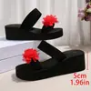 Comercio Exterior Nuevas Chanclas Ligeras de Suela Gruesa de Talla Grande para Mujer Sandalias Casuales de Playa con Cuña de Flor Transfronterizas Amazon