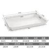 Bandeja Rectangular Blanca de Plástico Melamina para Alimentos Cocidos, Bandeja Exhibidora para Platos de Comida Estofada, Alimentos Marinados y Platos Fríos para Uso Comercial