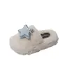 Nuevas Zapatillas de Algodón Suaves y Esponjosas 3D de Estrella Cálidas para Niños Otoño/Invierno 2026 con Suelas Suaves para Uso en Casa, Zapatillas de Piso para Niñas