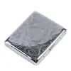 Pacote com 20 Porta-Cigarros de Tamanho Médio, Modelo Dupla Face em Metal Preto Fosco para Homens, Porta-Cigarros Portátil, Resistente à Pressão e à Umidade