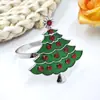 Anillos de servilleta navideños de moda transfronterizos de comercio exterior europeos y americanos, anillos de servilleta de árbol de Navidad con pedrería, fabricante de clips para servilletas de árbol de Navidad