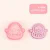 Molde para Galletas 3D Burbuja Linda Serie de Dibujos Animados Realista Molde de Estampado para Galletas Fondant DIY Esencial para Uso en Casa