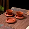 Posavasos de Arena Púrpura Personalizado Hecho a Mano Pura Base de Taza de Té Creativa Accesorios de Té Kung Fu Alrededor del Té