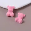 Parche de Oso Estéreo Colorido de Felpa Flockada para Zapatos, Flor para Tocados, Pasador de Pelo, Accesorios de Joyería Hechos a Mano DIY, Venta al por Mayor